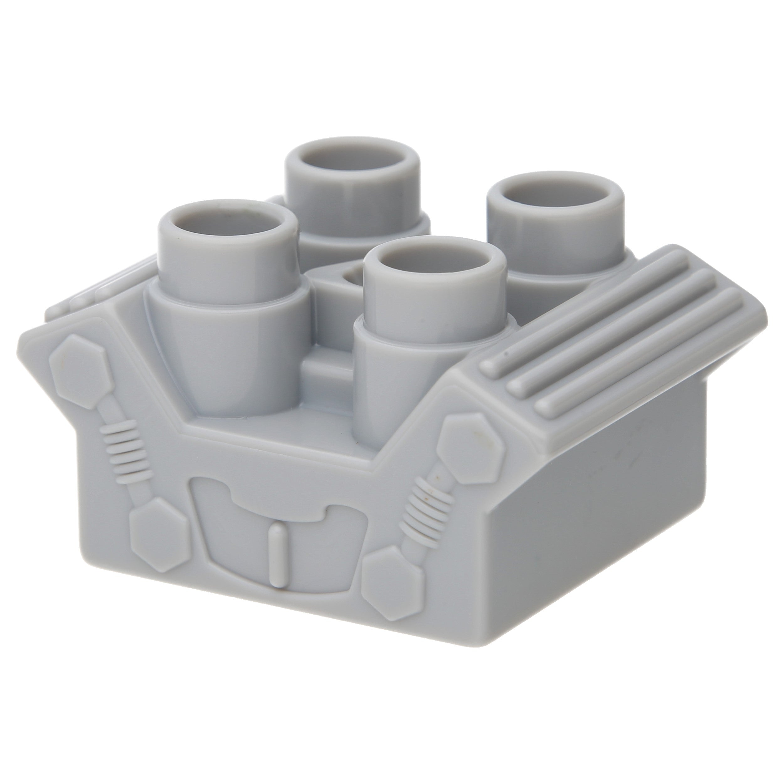 LEGO Duplo Transport - Engine Block 2 x 2 (Light Bluish Gray)
