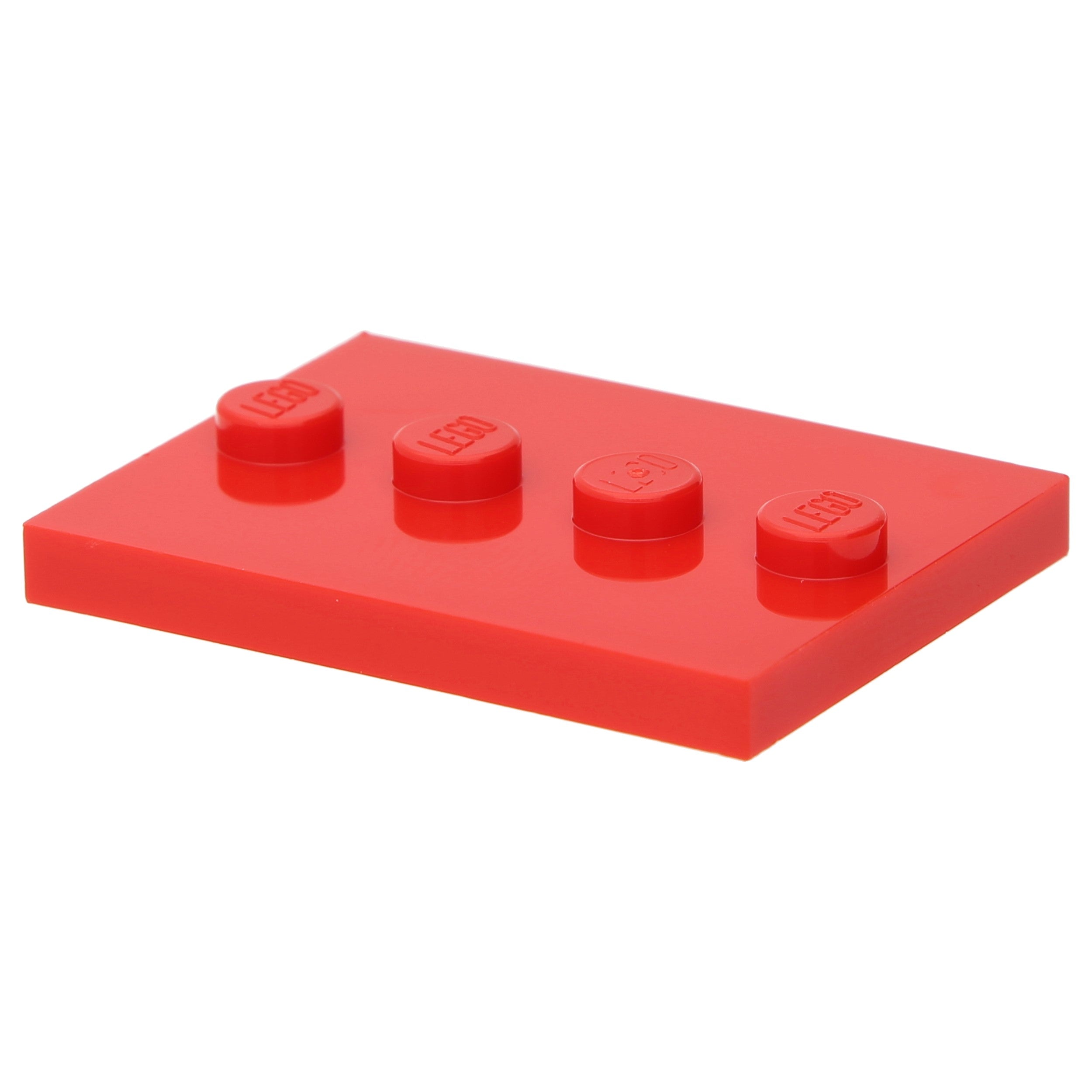LEGO 100x Red Tile, Modified 3 x 4 with 4 studs in the middle