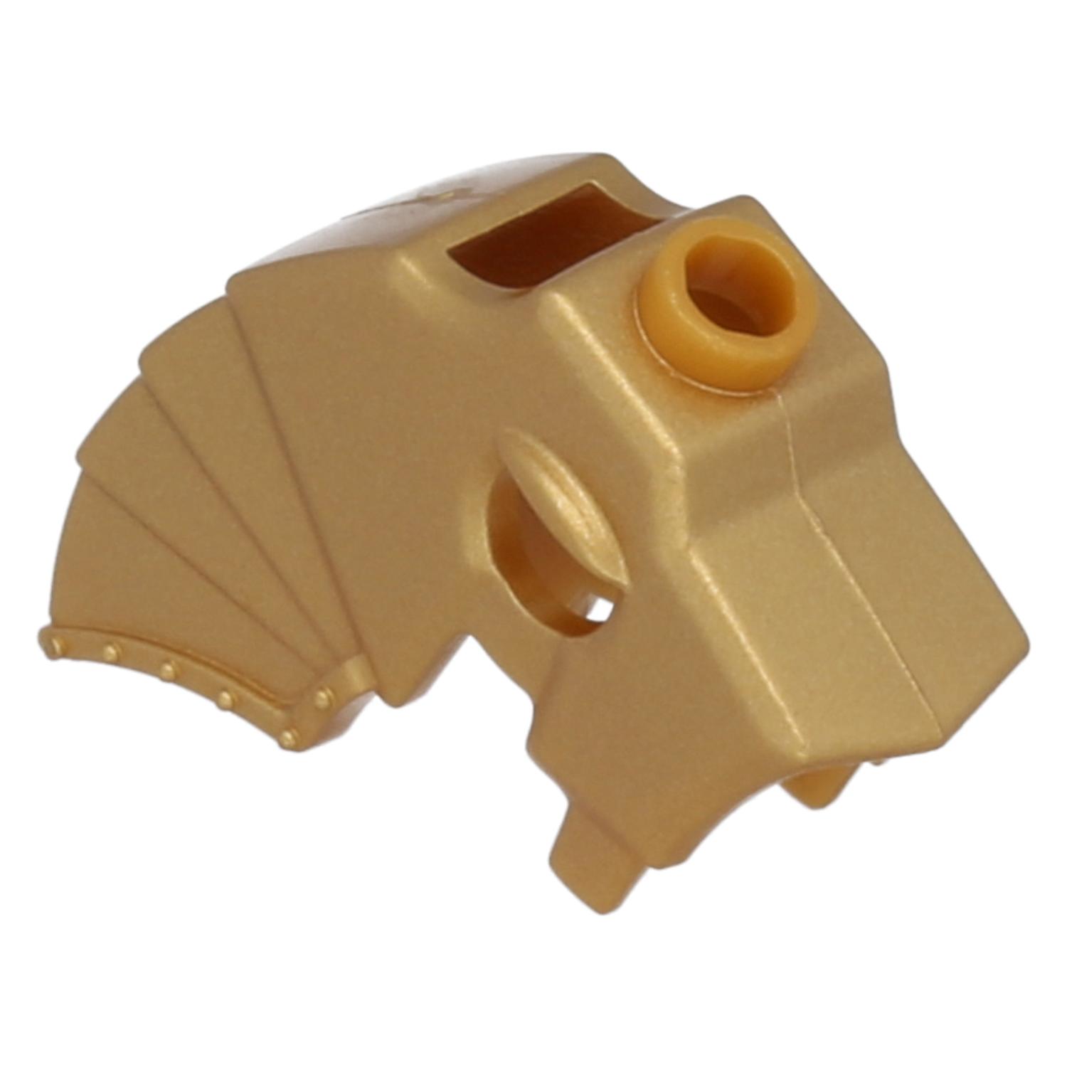 LEGO Animal Supplies - Horse War Helmet with Top Knob and 3 Neck Plates (Metallic Gold)