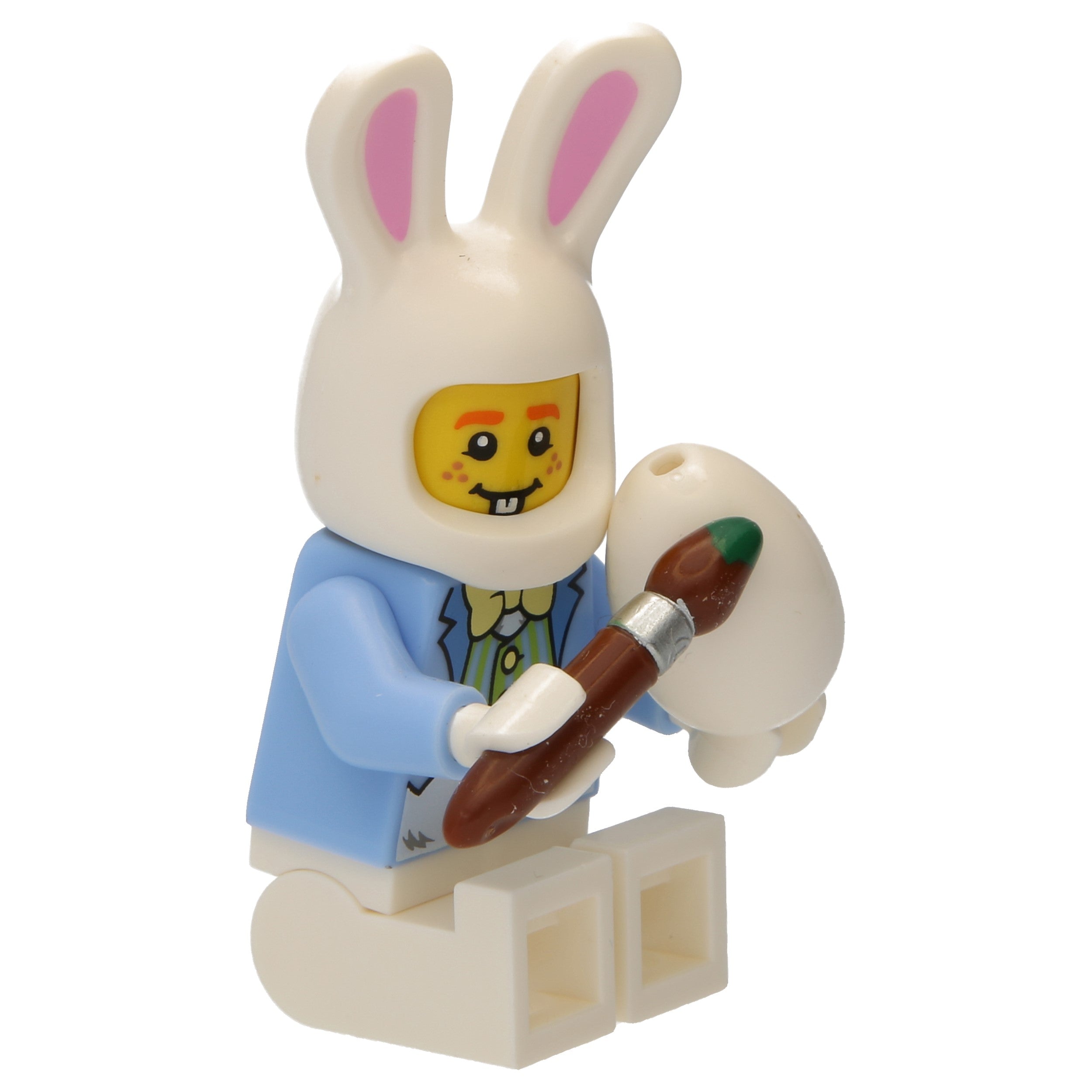 LEGO minifigure - man in Easter bunny costume with accessories