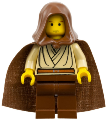 LEGO Minifigur Obi-Wan Kenobi (Young with Hood and Cape)