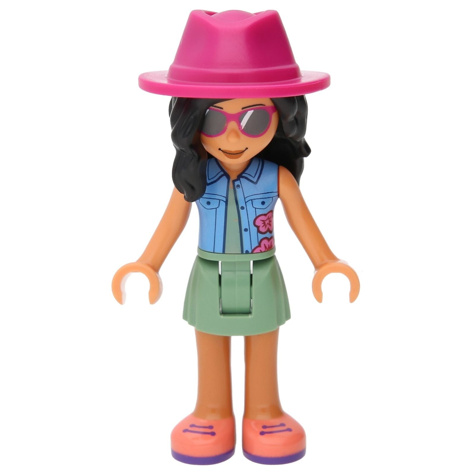 LEGO Minifigur Friends Savannah mit Sonnenbrille, sandgrünem Rock (frnd0488)