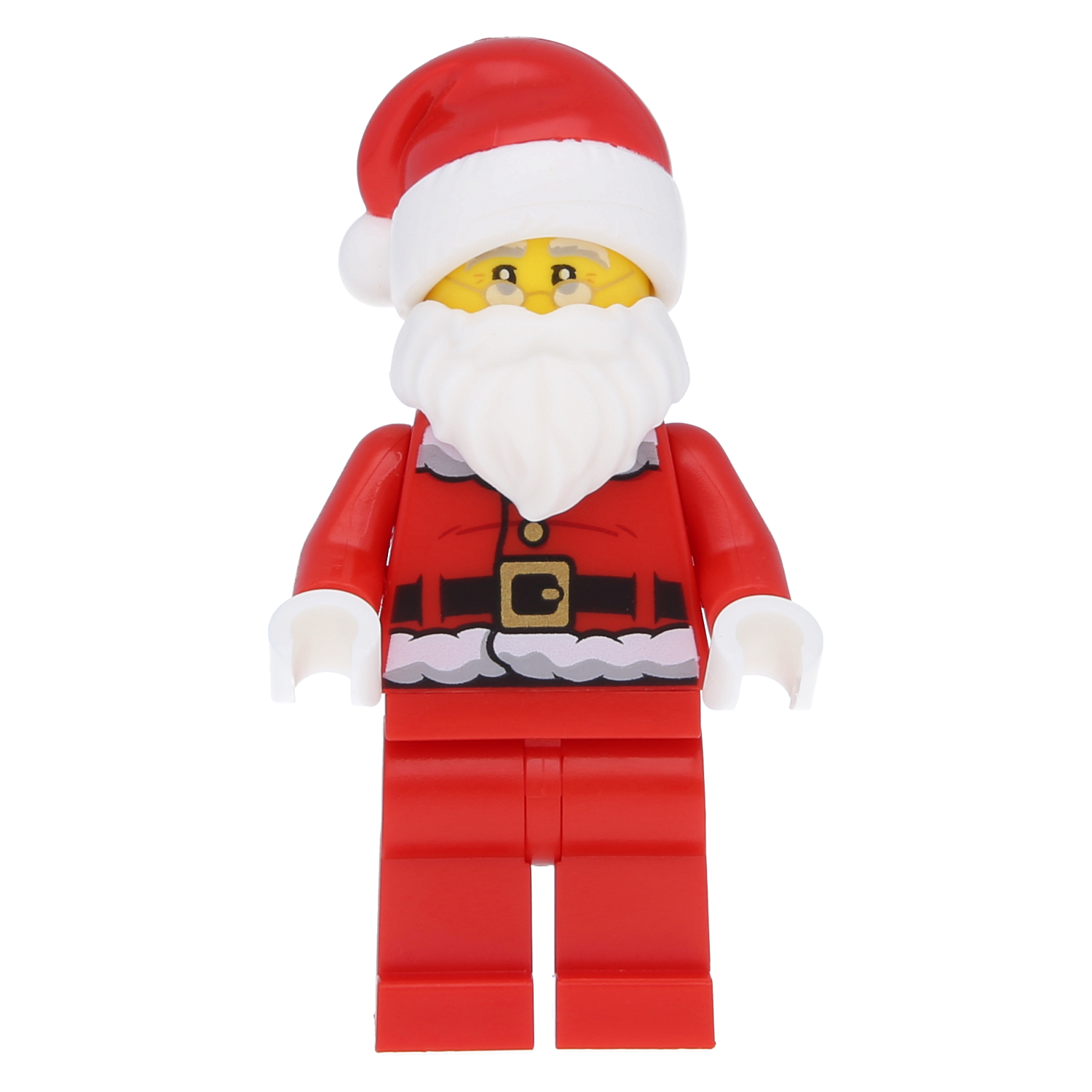 LEGO Minifigur - Weihnachtsmann mit Bart und Mütze (Brille)