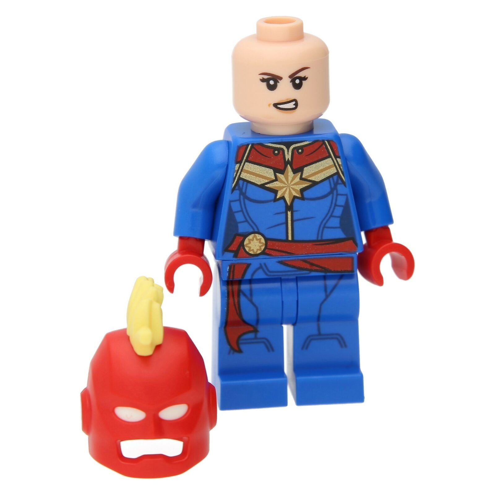 LEGO Superhelden Minifigur - Captain Marvel mit Helm