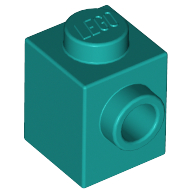 LEGO Steine (modifiziert) - 1 x 1 mit Einer seitlicher Noppe