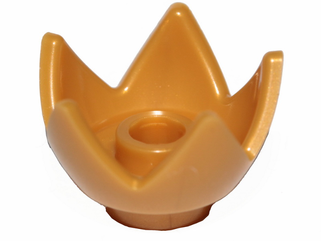LEGO Minifigure Headgear (other) - Crown/eggshell with 5 prongs and nub in the centre