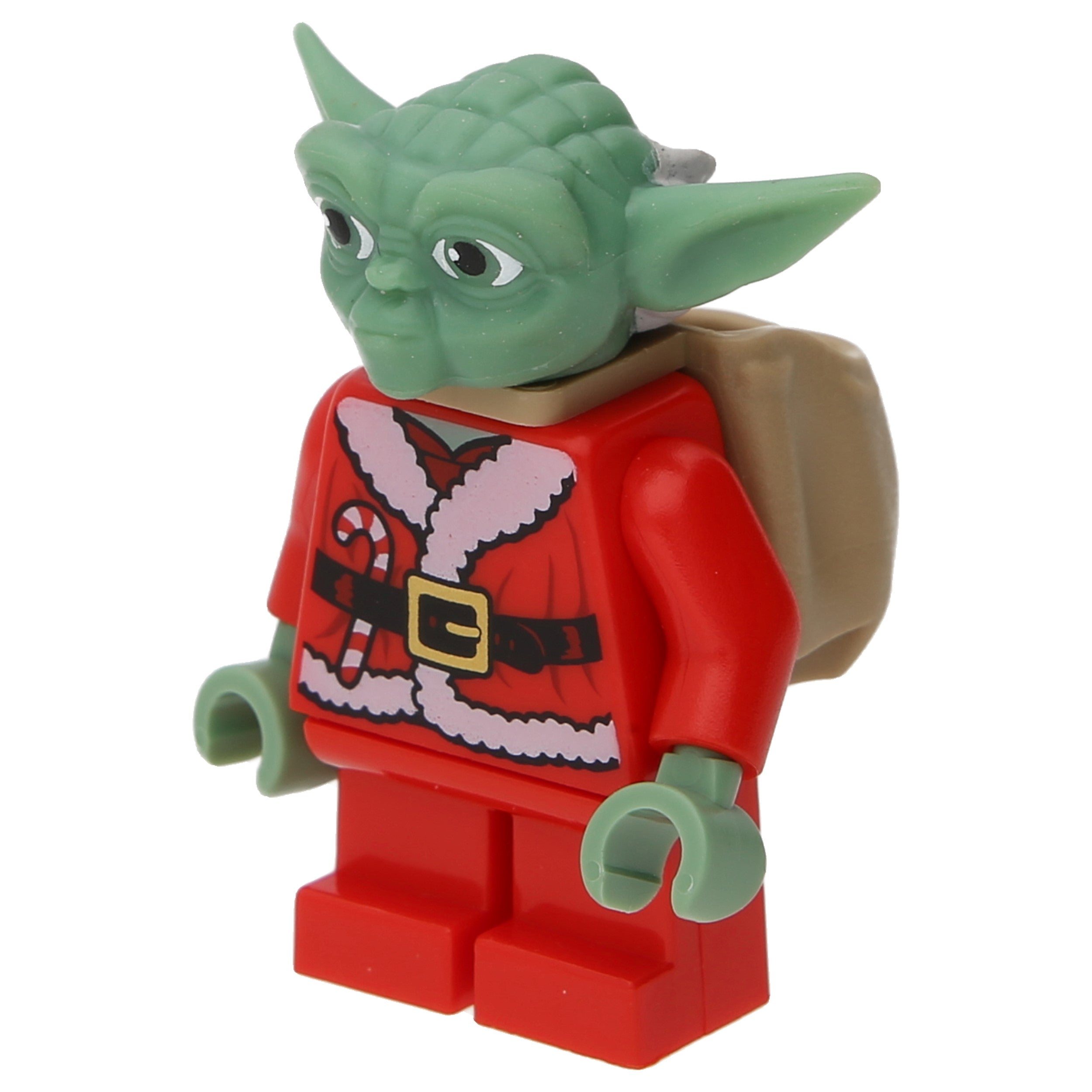 LEGO Star Wars minifigures - Yoda in Christmas outfit with backpack of presents 